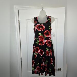 Lularoe Floral Rose Tank Dress Size Medium
